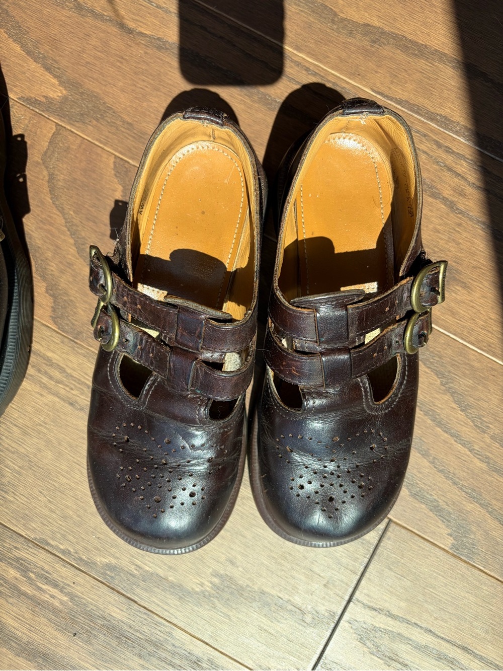 Dr. Martens 8065 Vintage chunky Mary Jane Made in England Brown UK4 US6